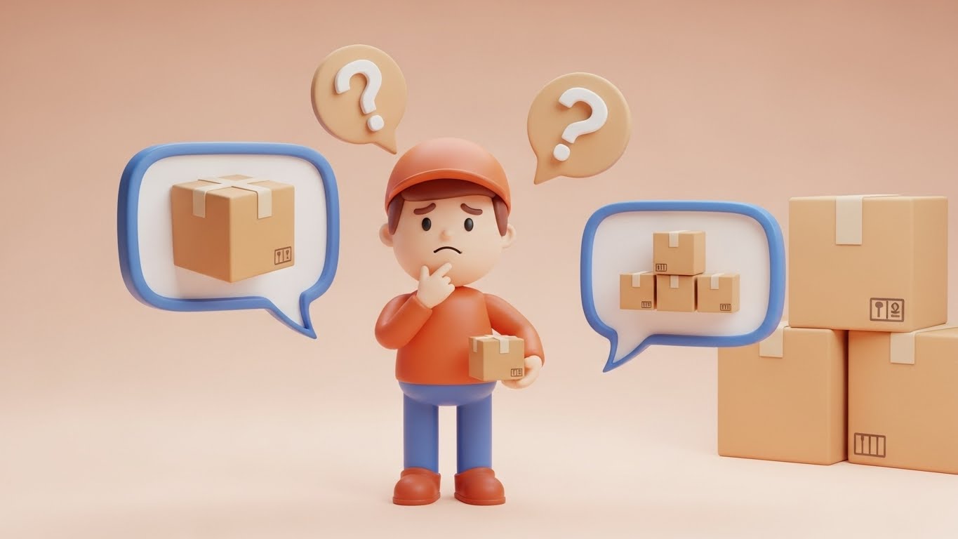 박스 사이즈로 고민하는 사람