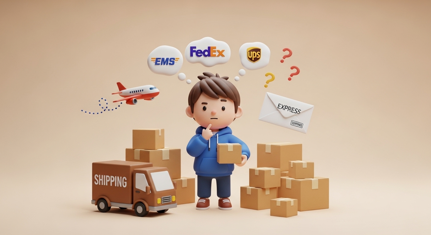 힌국에서 미국으로 택배 가능한 업체고 고민하는 모습